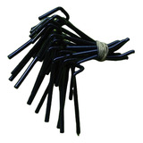 12 Ganchos Para Tela Expositor Aramada Biombo Pintado Preto 