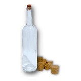 12 Garrafa De Vidro Vinho 750ml C/rolha Licor Pinga Cachaça