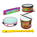 12 Instrumentos Musicais Gaita Pandeiro Flauta Bumbo Tambor