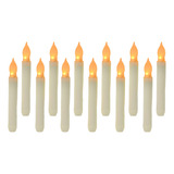 12 Kit Led Velas/com Controle Remoto/ Flutuantes Sem Chama