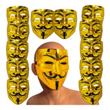 12 Máscara V De Vingança Anonymous Metalizado Cosplay Festas
