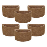 12 Meio Vaso Natural P/ Jardim Vertical Xaxim De Fibra Coco