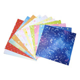 12 Papel De Carta Origami Scrapbook Coleção Estrelas Lote 71