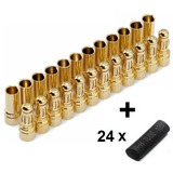 12 Pares Conectores Bullet Banana 3.5mm