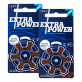 12 Pilhas Baterias 312 Pr41 Aparelho Auditivo Extra Power