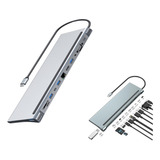 12 Portas Usbc Multi-função Laptop Docking Station Converter
