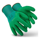 12 Pr Luva Ss 1009 Coleta Verde Latex Corrugado Super Safety