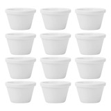 12 Ramequim Branco Mini 50ml Resistente Buffet Bistrô 