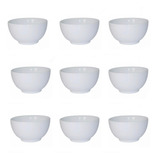 12 Tigela Cumbuca Japonesa Porcelana Branca 500 Ml - Ref140