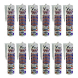 12 Unid Cola Telhado Rodapé Isopor Madeira Pvc 390g Branco