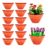 12 Vaso Meia Lua Parede Rattan Jardim Horta Vertical Planta