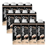 12 Yopro Danone Bebida Láctea Uht 250ml High Protein Caixa