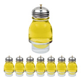 12 Azeiteiro De Vidro Com Tampa Inox Para Galheteiro Globo