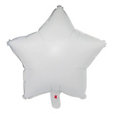 12 Balões Estrelas Metalizado 18 Polegadas 45cm Cor Branca