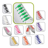 12 Cadarço Silicone Elástico Tênis Adulto Infantil Sem Laço
