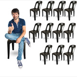 12 Cadeiras Plástica Reforçada Festa Lazer Evento Locação