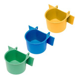 12 Caneca Comedouro Papagaio Pássaros Aves Com Gancho