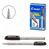12 Caneta Marcador Retro Projetor Pilot Preta Ponta 2 0mm