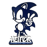 12 Centros De Mesa Sonic 30cm Pintados 2 Lados