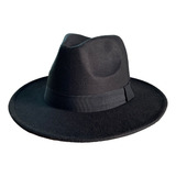 12 Chapéu Floppy Fedora Preto Feminino Masculino Aba Longa