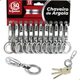 12 Chaveiros Argola Dupla Resistente Organizador De Chaves