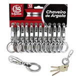 12 Chaveiros Argola Dupla Resistente Organizador De Chaves