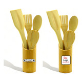 12 Colheres Bambu Natural Casa Nova Suporte Personalizado