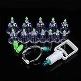 12 Conjunto De Terapia De Ventosas Kit De Ventosas De Sucção Com Bomba De Vácuo Para Melhorar A Circulação Sanguínea Reduzir A Fadiga Da Dor Conjuntos Profissionais De Terapia