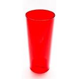 12 Copos Long Drink Acrílico Cristal Colorido 330ml Festas Cor Vermelho