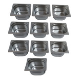 12 Cubas Gastronômica Gn 1 6 100mm Inox Sem Tampa Buffet