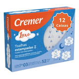 12 Cx Fralda Pano Menino Estampada Com 3 Un Cada
