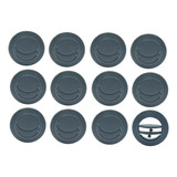 12 Difusor Ar Condicionado Universal Van Marticar 60mm Preto