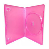 12 Estojo Capa Box Case Dvd cd Simples Rosa 14 Mm Novo