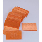 12 Fichas Antigas De Pôquer poker Laranja 4 8cm X 2 7cm 