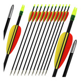 12 Flechas Para Arco E Flecha Fa28 Uso Em Recurvo Composto