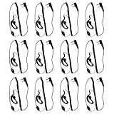 12 Fones De Ouvido PTT Com Microfone- Headset Para Rádio Comunicador Bidirecional