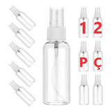 12 Frascos Borrifador Pequeno De Bolsa Spray Multiuso Alcool