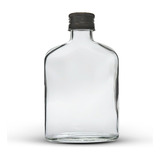 12 Garrafas De Bolso 160 Ml Cor Preto