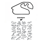 12 Kit Quadro Pistas Circuito F1 Formula 1 Parede Decoração