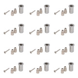 12 Kits Aumento Prolongad Registro Padrão Deca Similar 20mm Acabamento Brilhante Cor Prateado Rieti Metais