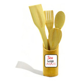 12 Kits Faqueiro Bambu Resistente Suporte Personalizado
