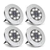 12 LEDs Luzes Solares De Solo Luzes Solares à Prova D água Para Jardim Luzes Solares Para Jardim Ao Ar Livre à Prova D água Luzes De Paisagem Para Caminho Pátio 4 Kit