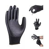 12 Luvas Segurança Para Mecânico- Eletricista E Pedreiro - Luvas Anatômicas De PU- Conforto- Resistência E Proteção Para Trabalho -9 -G--