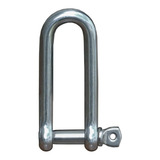 12 Manilha Reta Longa Em Aço Inox 316 Polido 12mm Com Pino