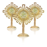 12 Mini Broche Ostensório Jhs Pequeno Atacado 2cm