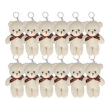 12 Mini Chaveiros De Pelucia Ursinho Muito Fofinho