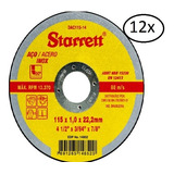 12 Peças Disco De Corte Starrett Dac115 4 1 2 X 1mm X 7 8