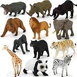 12 Peças Figuras Animais Safari