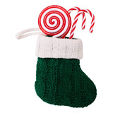 12 Peças Mini Meias De Natal Clássicas De Malha De Natal