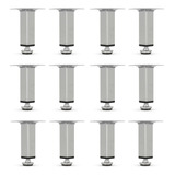 12 Pezinho Regulavel Para Moveis De Cozinha 10 Cm Quadrado